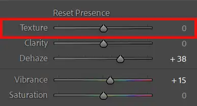 Lightroom Basic panel presence controls