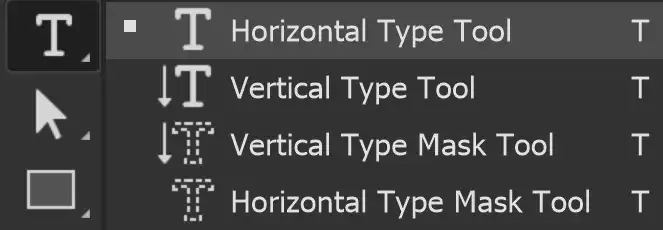 Photoshop horizontal-type-mask-tool