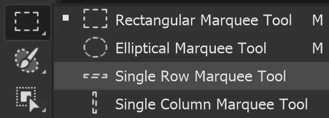 Photoshop Single Row and Column Marquee Tool Tutorial