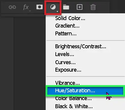 Replace color hue Adjustment Layer in Photoshop tutorial