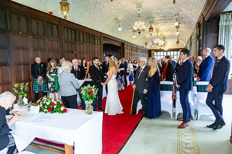 Wedding photography at Fanhams Hall in October, Ware