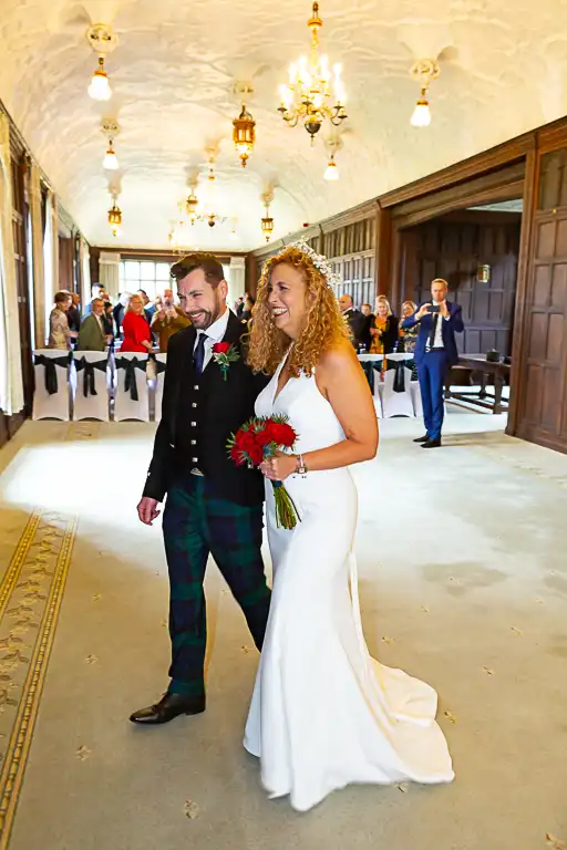 Wedding photography at Fanhams Hall in October, Ware