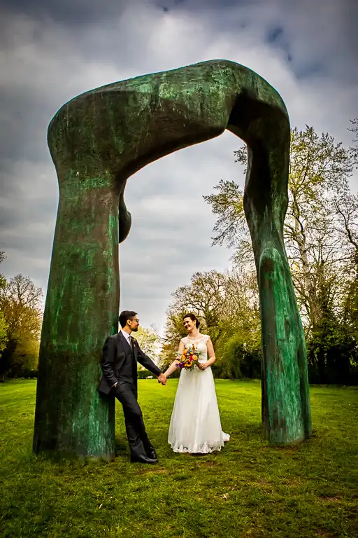 Wedding photography at Henry Moore Studio, Much Hadham