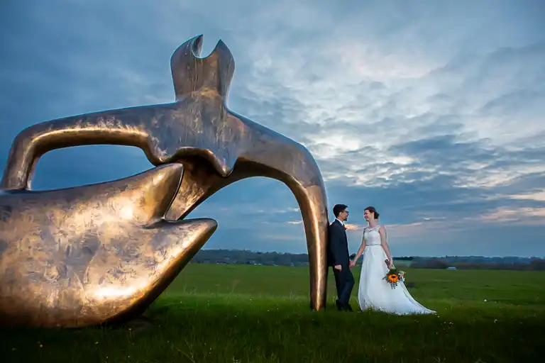 Wedding photography at Henry Moore Studio, Much Hadham