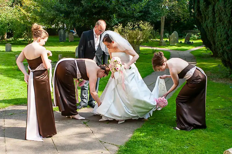 Wedding photography at Towcester Racecourse