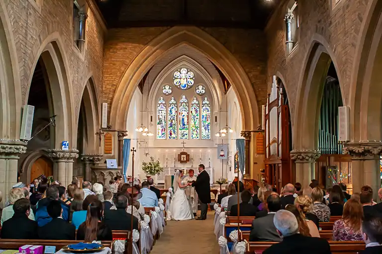 Wedding photography at Towcester Racecourse