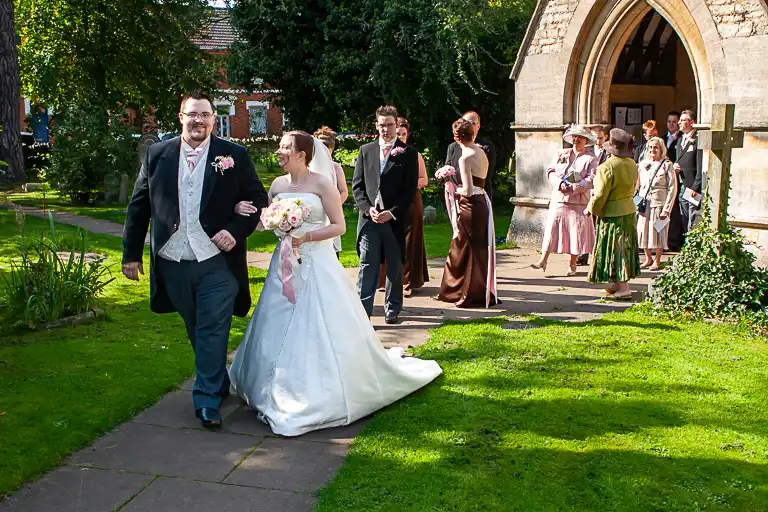 Wedding photography at Towcester Racecourse