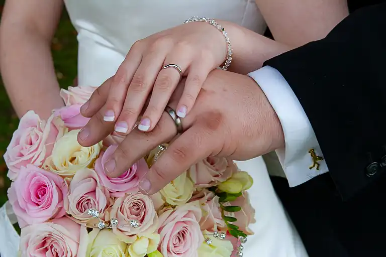 Wedding photography at Towcester Racecourse