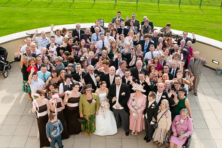Wedding photography at Towcester Racecourse